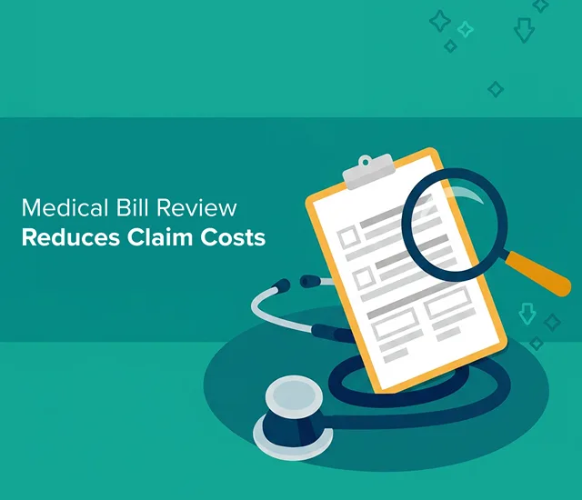 Illustration: medical bill review reduces claim costs